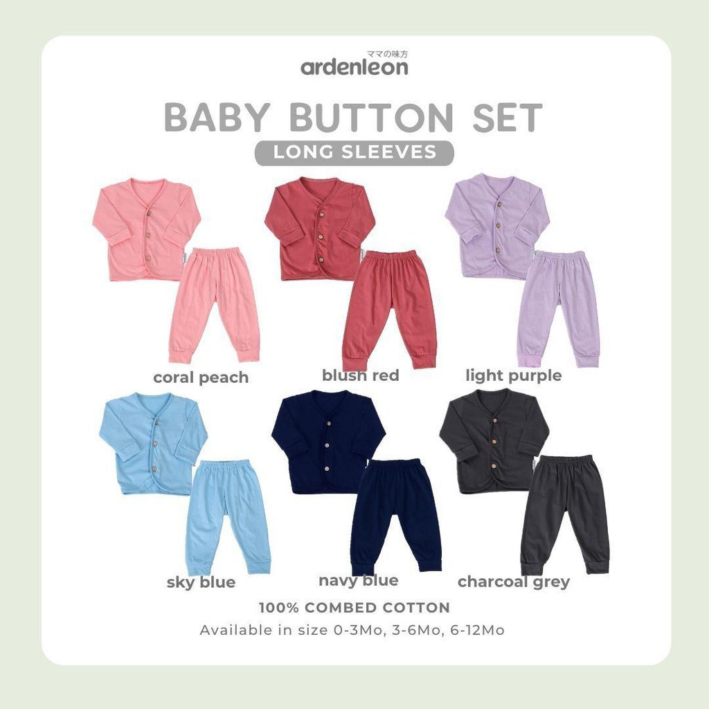 Makassar ! Baby Button Set Long Sleeve ARDENLEON  SS 12