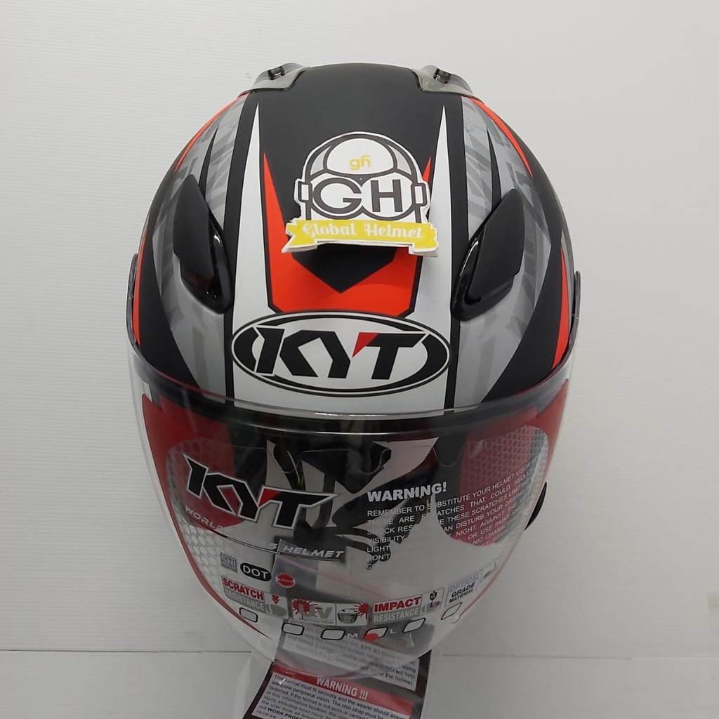 HELM HALF FACE KYT DJ MARU KYT DJMARU MOTIF #15 GUNMATE DOFF ORANGE