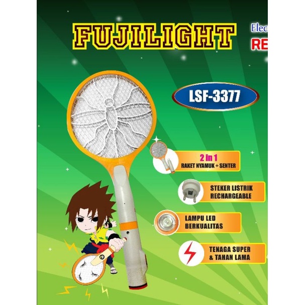 Raket Nyamuk + Senter Lepasan, merek Fujilight 3377