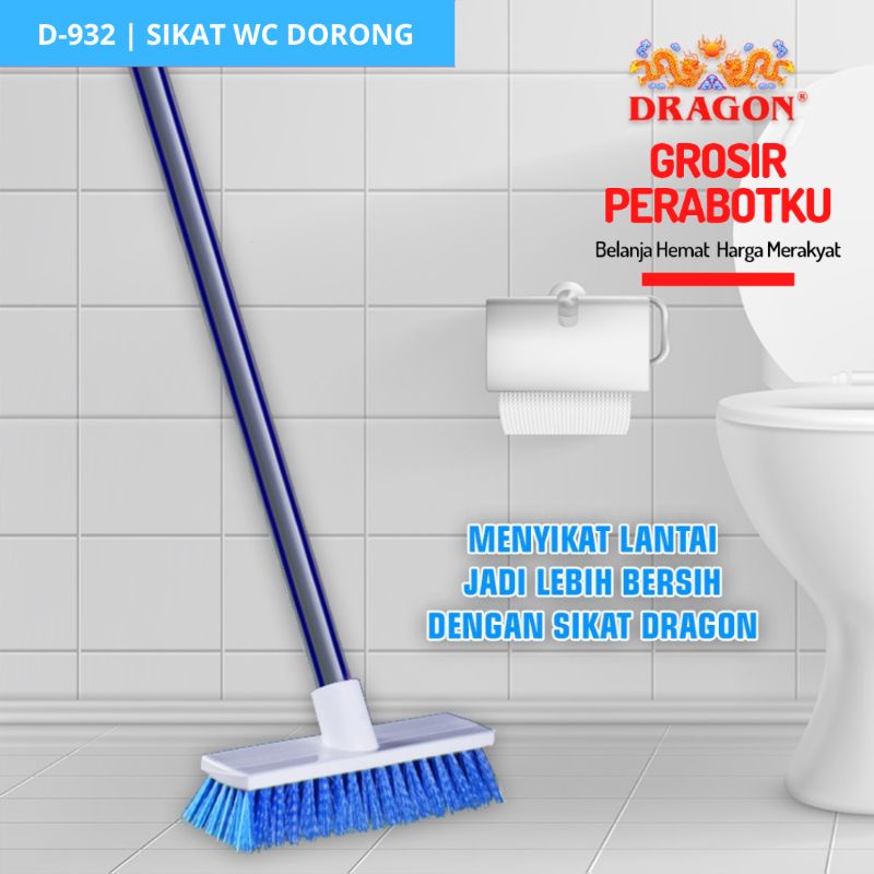 Sikat Dorong Lantai Toilet Kamar Mandi Dragon D 932 | Sikat Lantai | Sikat Dragon | Sikat Dinding Kamar Mandi | Sikat WC | Sikat Kamar Mandi Dragon