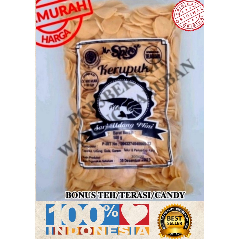 

KERUPUK SARI UDANG MINI 500 GRAM ENAK OLEH2 KHAS CIREBON