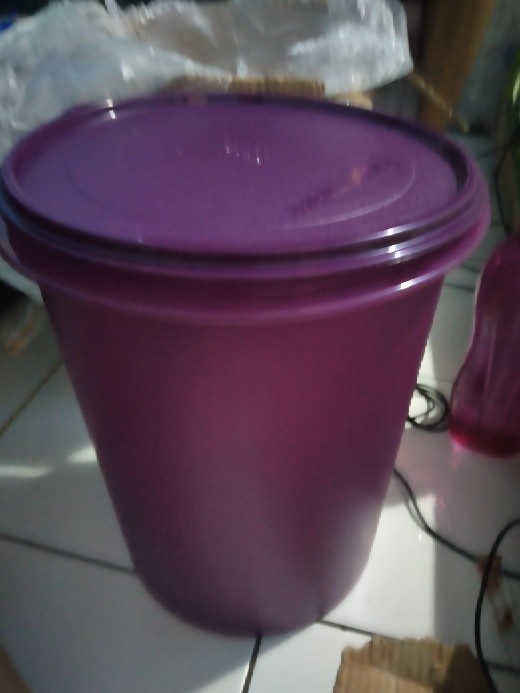 Tall Canister 10l  Merah/ Ungu Muda / Ungu (1 Pcs) Toples Tupwr