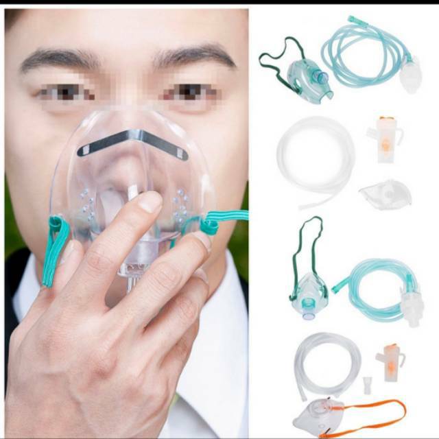 Masker Nebuizer Anak uk M merk Work dengan wadah obat dan selang