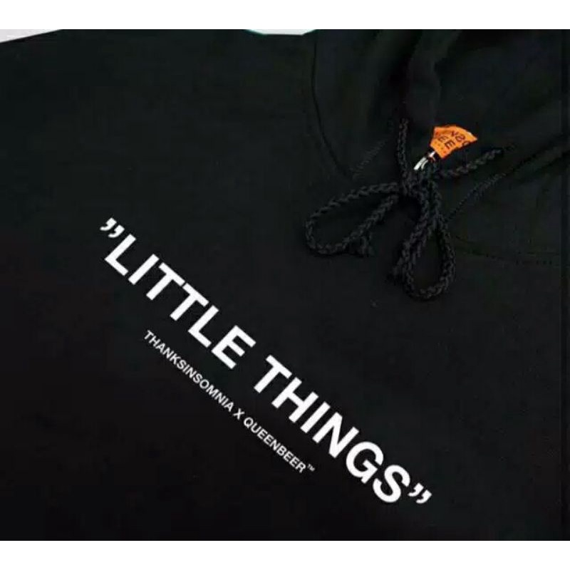 THANKSISOMNIA SWEATER HOODIE BLACK ORANGE