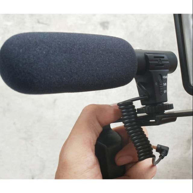 Mic Shotgun camera Microphone rekaman vlog Aksesoris Kamera DSLR Foto Asli MIC-05 jnp