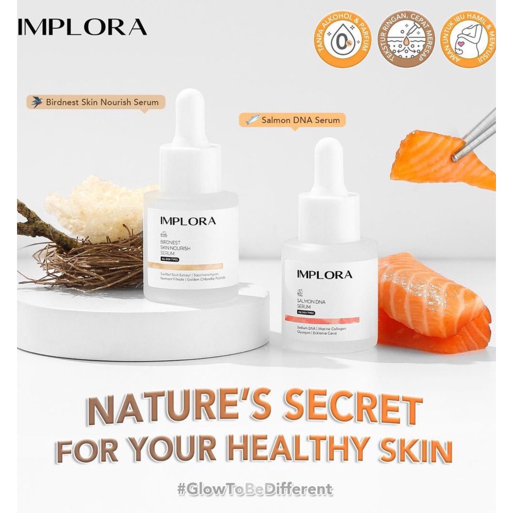 ✿ELYSABETHME✿ I♥M♥P♥L♥O♥R♥A IMPLORA cosmetic Serum pelembab Wajah peeling dual layer  mix match