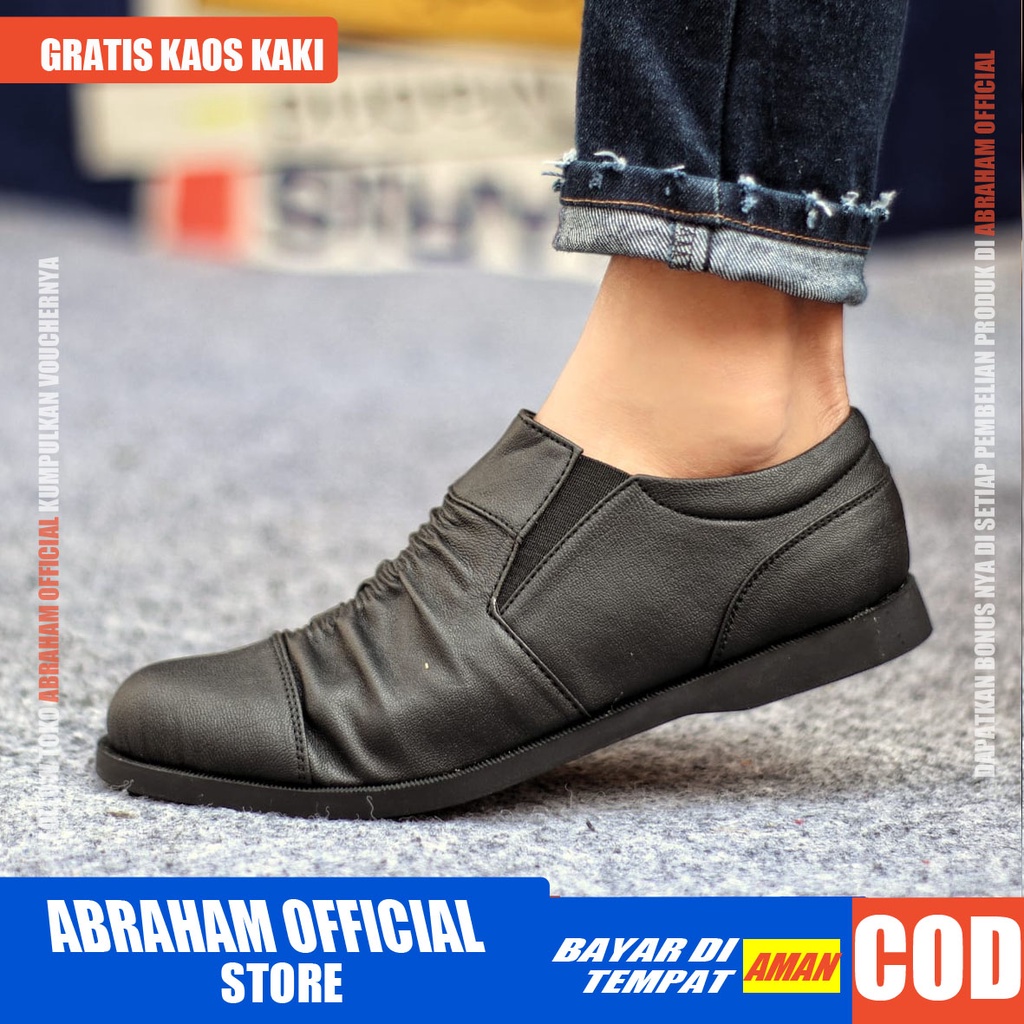 ABRHM x RAST Sepatu Slip On Pria Sepatu Pria Casual Cowo/Cowok Sepatu Kasual Pria Ori Sepatu Kasual Slop Anti Slip Semi Formal Kerja Kuliah Gaya Santai Keren Kekinian Original Murah Terlaris