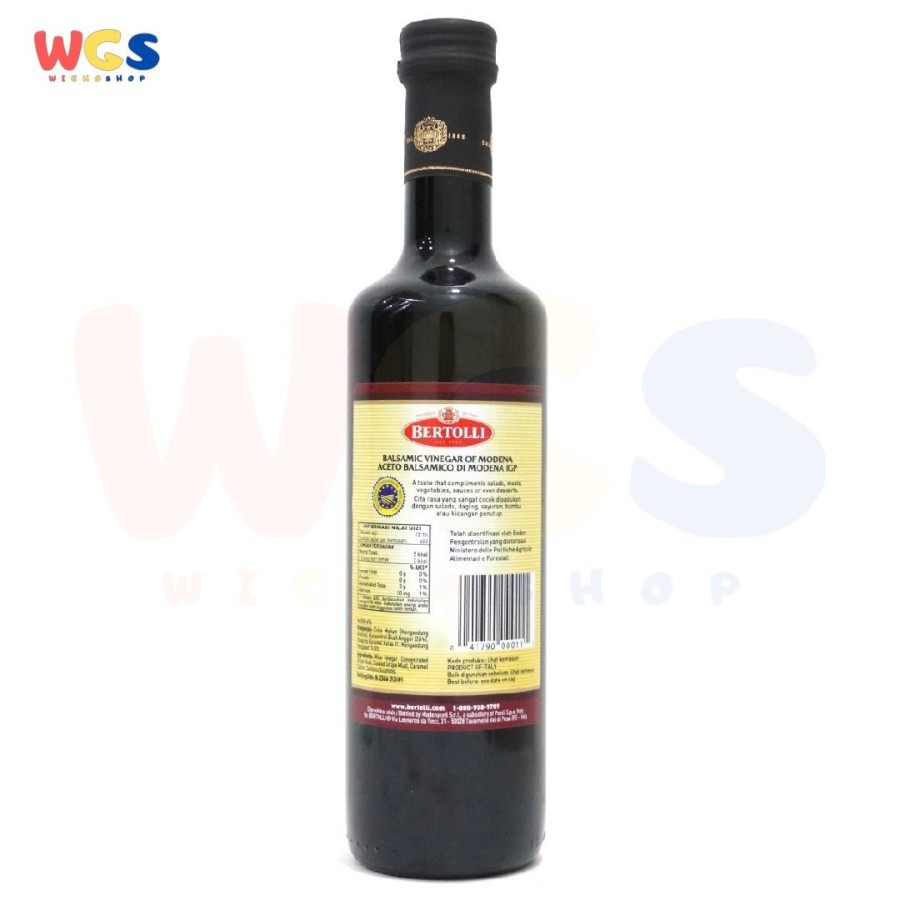 Bertolli Balsamic Vinegar of Modena 500 ml - Cuka Balsamic Vinegar