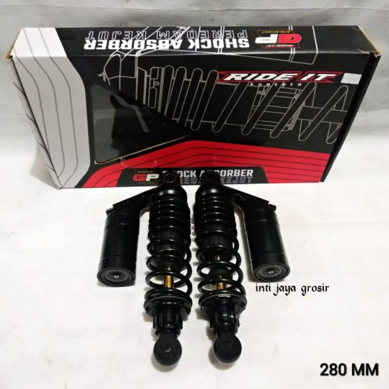 Shock Belakang Ride-it GP Black Premium 280MM Jupiter F1ZR Vega