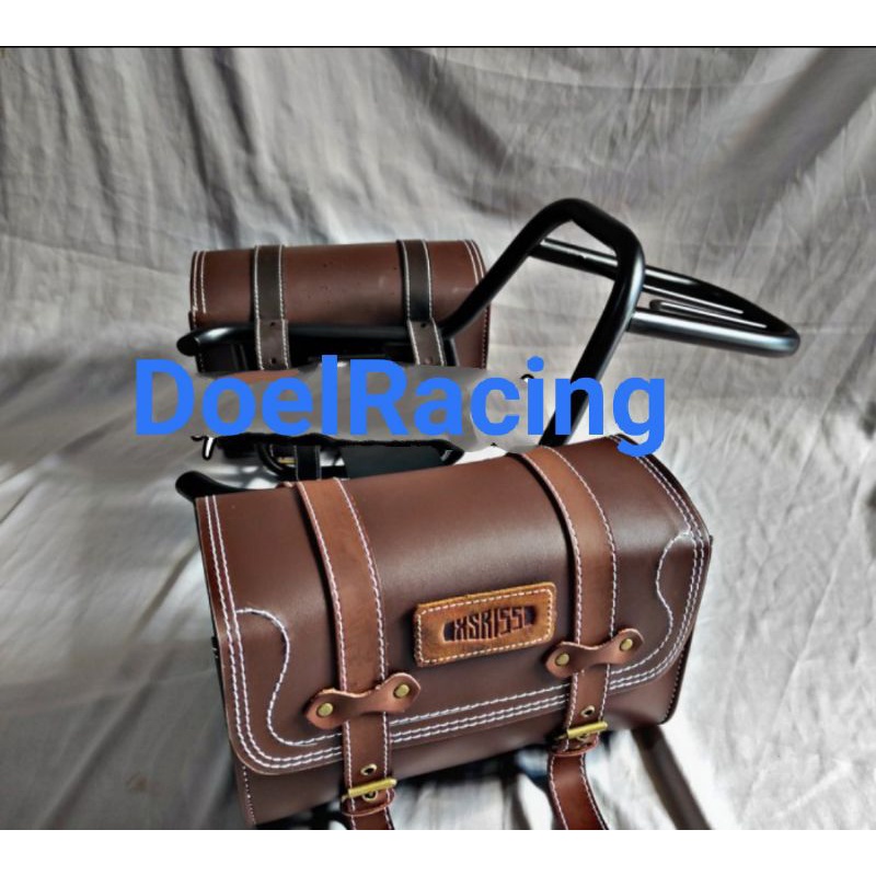 back rack xsr 155 plus tas side bag xsr 155 kanan kiri