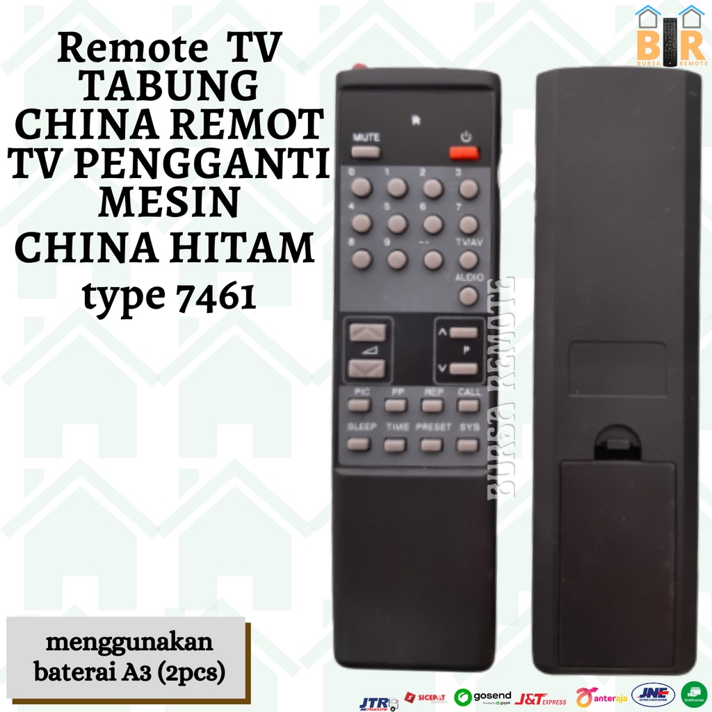 Remot / Remote TV CHINA MULTI CHINA tabung 7461 / ecer dan grosir