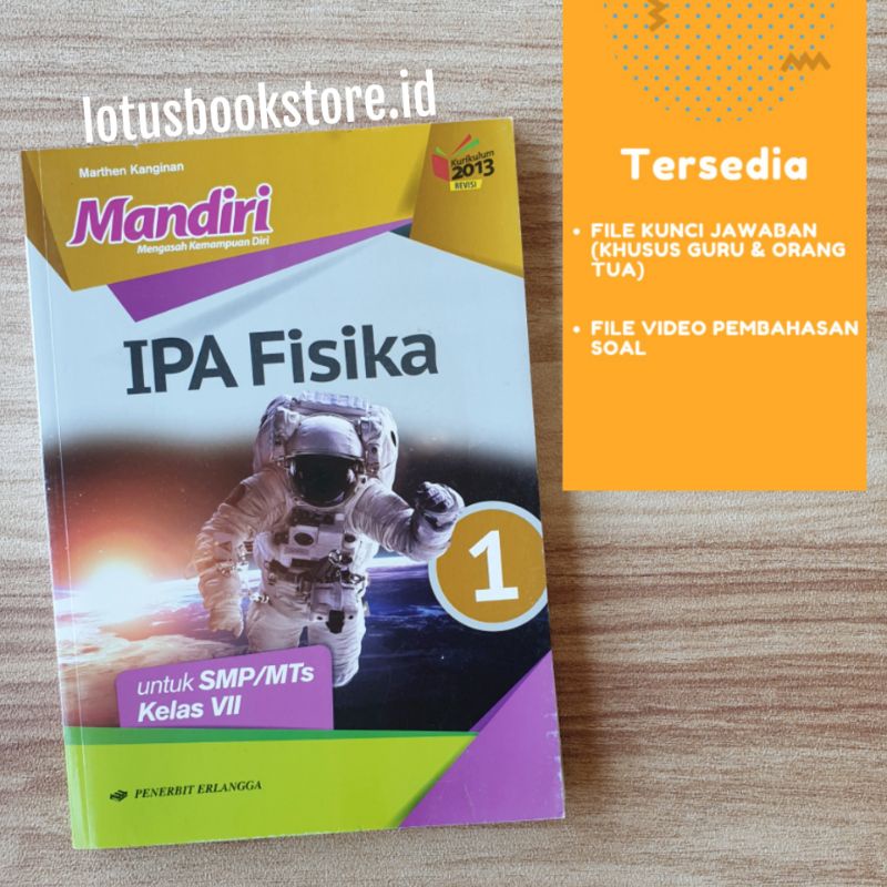 Seri Buku Mandiri SMP Kelas 7 ( Matematika IPA Indo English IPS PPKN PAI Biologi Fisika) Erlangga-Fisika
