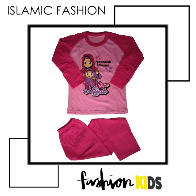 Baju Muslim Stelan Anak Prempuan (S-M-L-XL) Untuk Usia 1-10 Tahun - Setelan Anak Perempuan - Baju Anak Perempuan