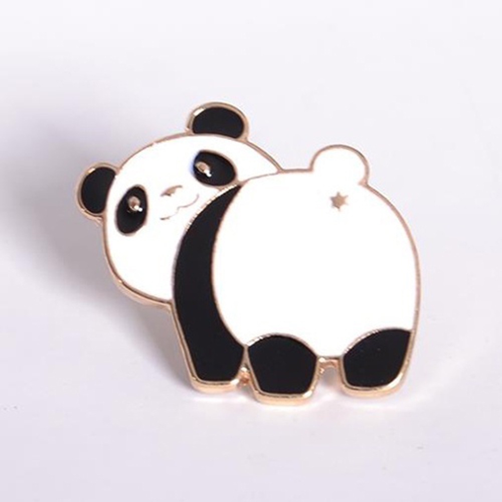 1 Pc Bros Pin Enamel Bentuk Hewan Panda Anjing Babi Untuk Unisex