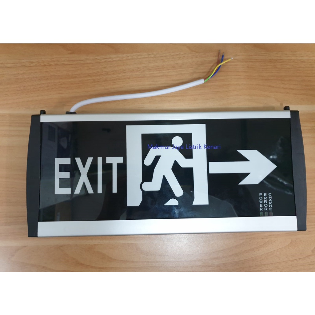 Opple Exit 3 Watt 3w Emergency LED 2 Sisi Sign Lamp High Kualitas