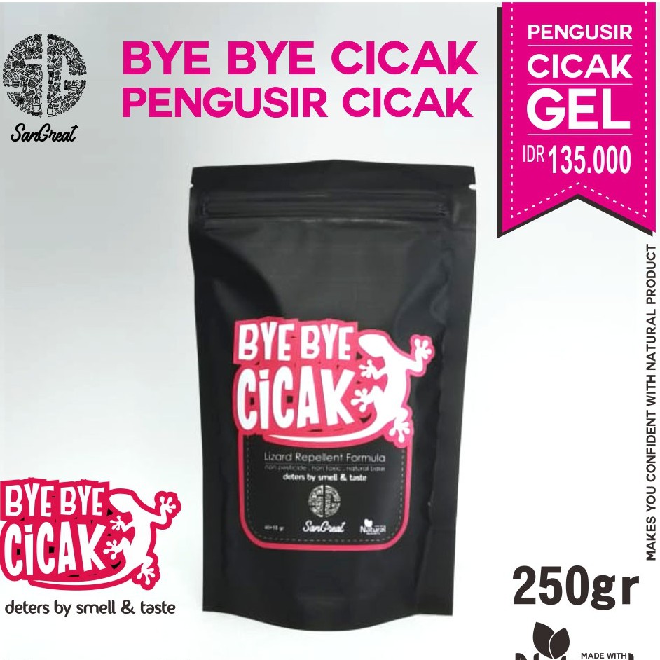 Kapur barus anti cicak organik alat Pengusir cicak alami terbaik Bye Bye cicak gel ukuran besar 250 gr agar cicak pergi