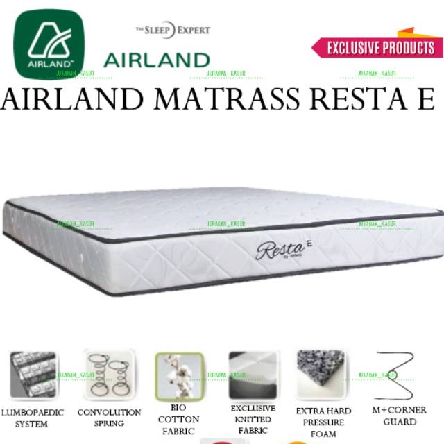 ( FREE ONGKIR ) Kasur Springbed Airland Matras Resta E Ukuran 90,100,120,140,160,180,200x200 (Only M