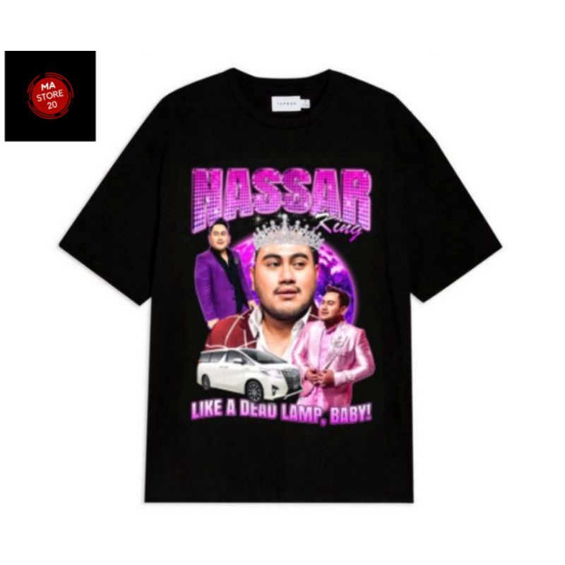 Kaos Baju KING NASSAR - Tshirt distro dangdut - Oppa Tee Rap Pria Wanita Oversize