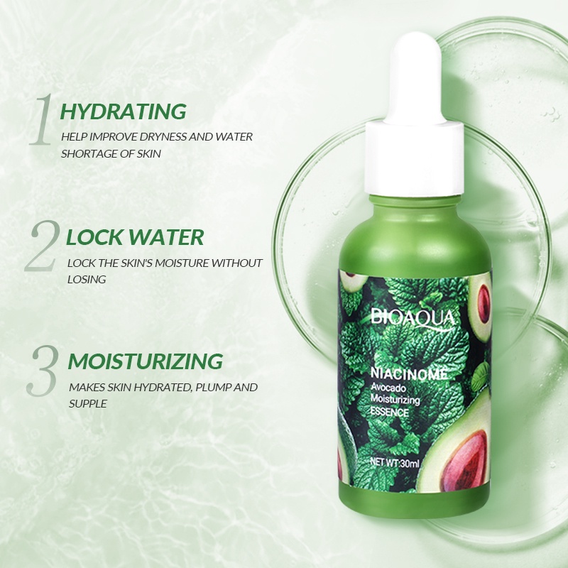 【BPOM】BIOAQUA Avocado Moisturizing Essence 30ml serum wajah