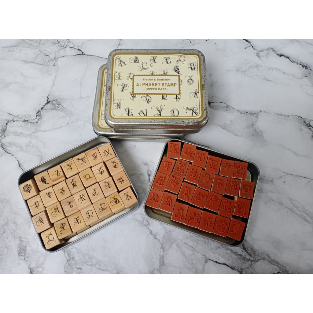 

SALE - Wooden Stamp Alphabet / Stempel Kayu Alfabet
