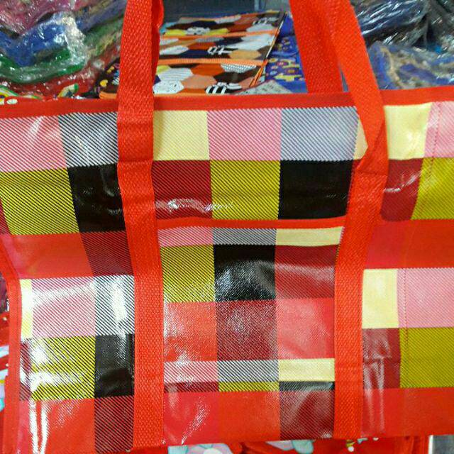 Tas Kantong Karung Plastik Saku Kecil 40x30 Tas Bekal Makanan Jinjing Tas Serbaguna Totebag