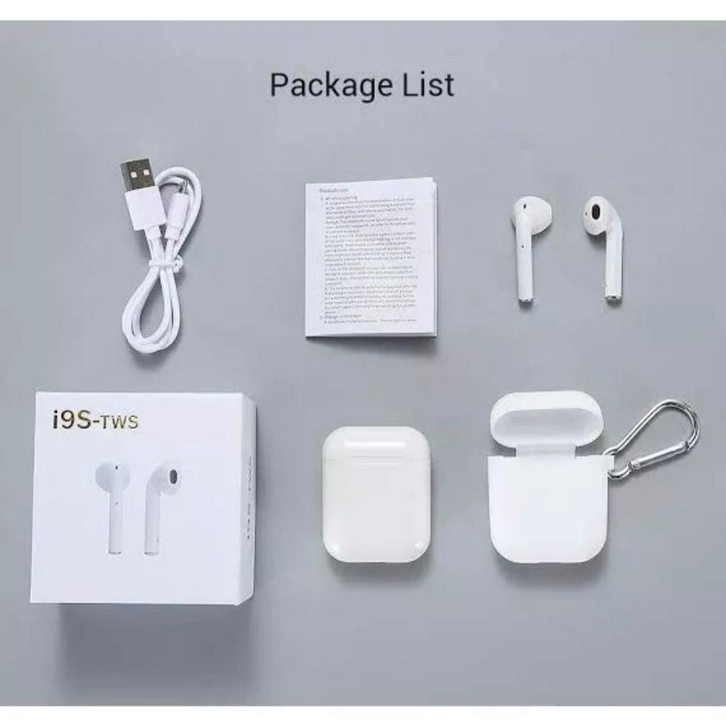 i9s Tws / Headset Bluetooth Earphone i9S Bluetooth BT i9 S Mini Wireless Stereo Audio Music Box Original import premium quality i 9s PROMO SEN