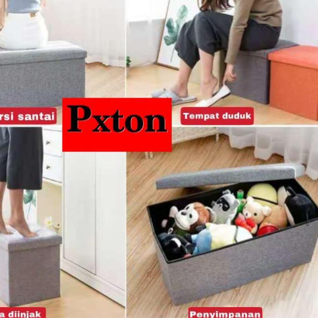 ➵ Storage Box Kursi Penyimpanan Serbaguna Organizer Box Kursi Box Lipat / Storage Box Sofa BANGKU ☊