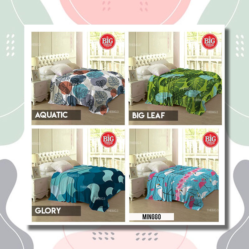 LADY ROSE Selimut 160x200 motif Alika Animal Aquatic Felicia Catty Danila Sefia Viola Pratista Elina France Rista Batman Hugo Star Tropis Lian London Delia Big Leaf Sunny Serra Starnight Watson- QUEEN 160