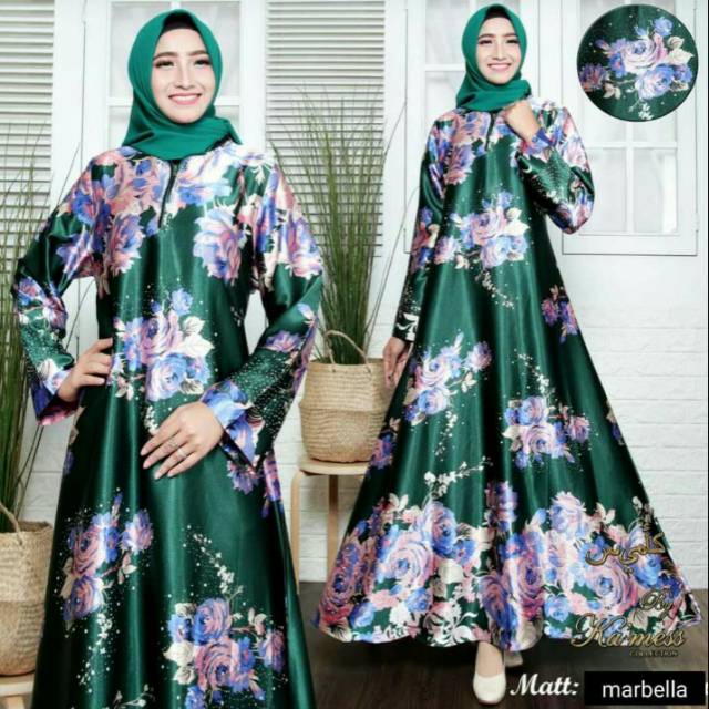 Gamis marbella terbaru - kekinian - syar'i - fashion muslim wanita - pakaian wanita - gamis Jersey