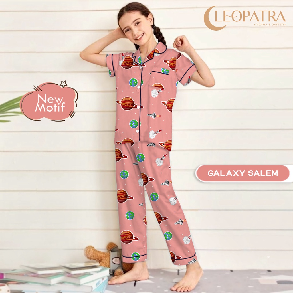 Cleopatra Piyama Anak Perempuan Motif Karakter usia 6-8 Tahun (size 8) Setelan Baju Tidur