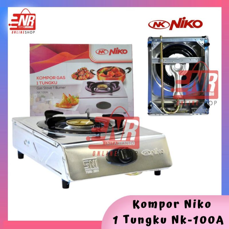 [Murah] Kompor 1 Tungku Niko NK-100A / Kompor Niko NK 100A / Kompor Niko Stainless Satu Tungku / Kompor Stainless