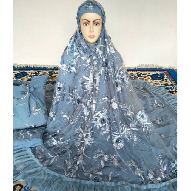 Mukena seserahan nikah bunga timbul