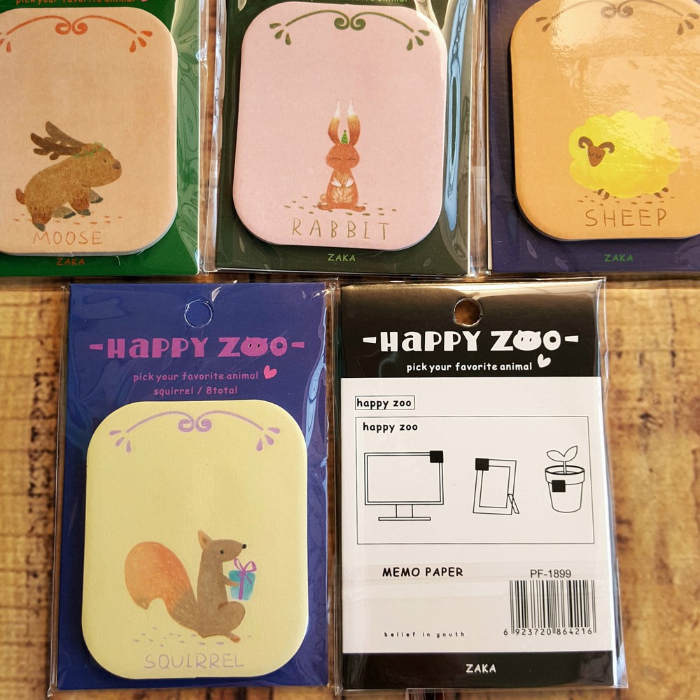 Sticky Notes Kertas Happy Zoo PF-1899- Book Marker Animal Cute