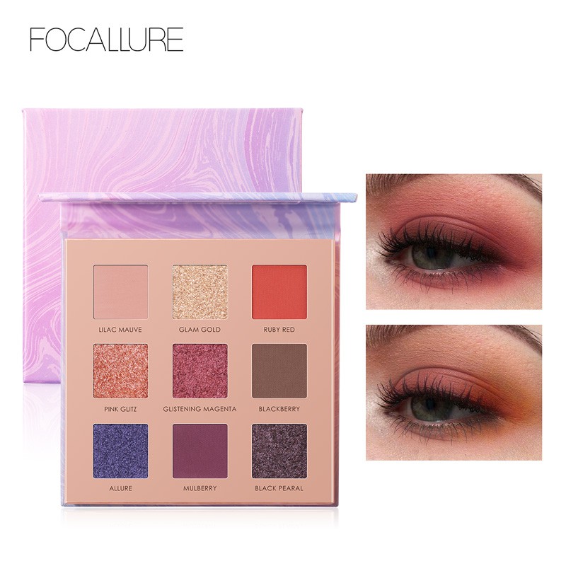 FA62 FOCALLURE Shimmer Eyeshadow Palette - 9 Colours