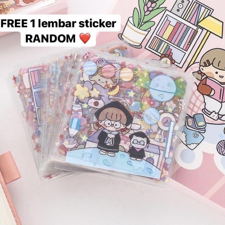 

(G6U7) ⭐️ Kotak Pensil Pastel Sekat Korean Stuff Aesthetic Scrapbook Jurnal Bujo DIY Pencil Case- s12 //Diskon@harian