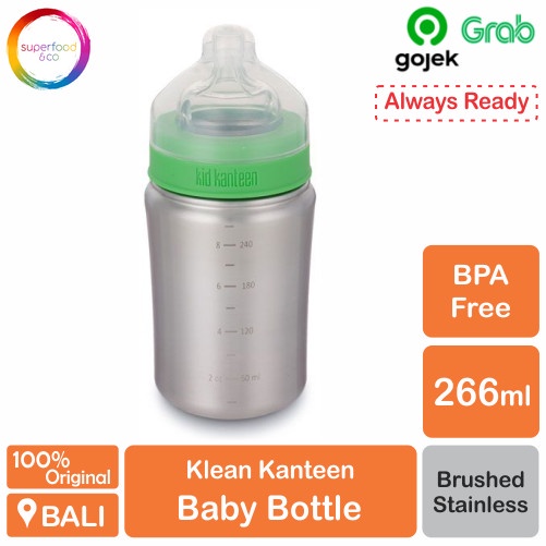 Jual Klean Kanteen Baby Bottle Brushed Stainless 266 ml Shopee