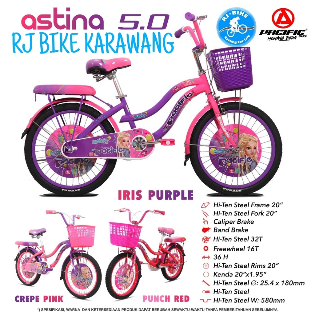 SEPEDA ANAK PEREMPUAN PACIFIC MINI ASTINA 5.0 16&quot; 18&quot; 20&quot;