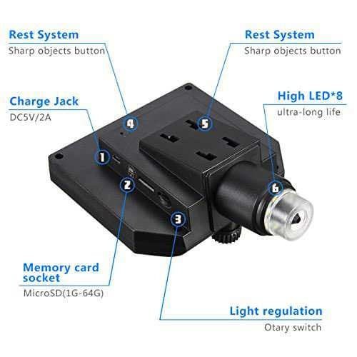 Digital Microscope 3.6MP 600X + LCD &amp; Fleksibel Stand - G600