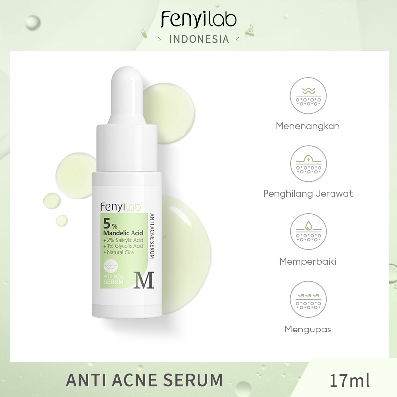 FENYI Lab 2% Salicylic Acid Anti Jerawat Peeling Serum Menenangkan Jerawat Perbaikan Essence 17ml