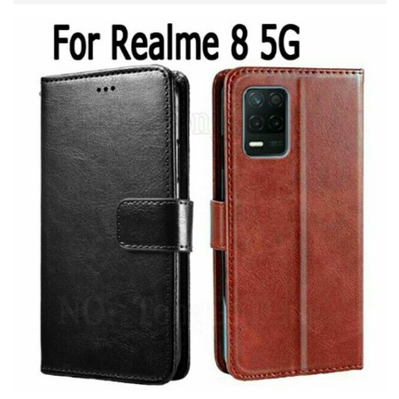 Realme 8 5G Case Flip Cover Case Leather Wallet Sarung Realme 8 5G