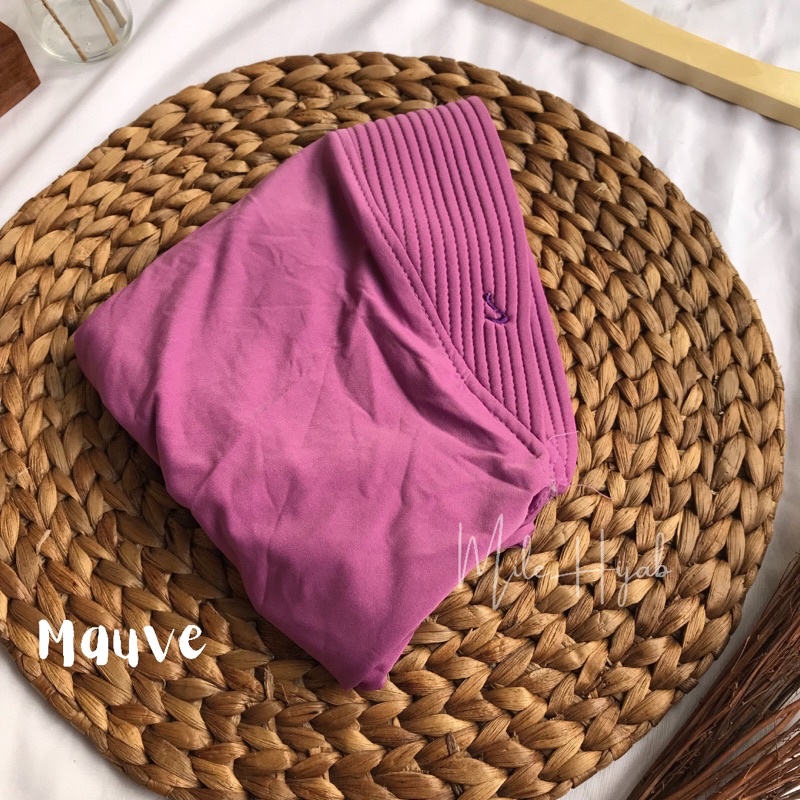 Bergo Hamidah Jilbab Jersey Menutup Dada Kerudung Olahraga Instan Premium-Mauve