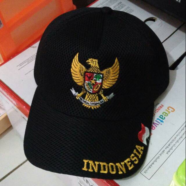 Topi garuda Indonesia - topi keren - topi hitam garuda indonesia