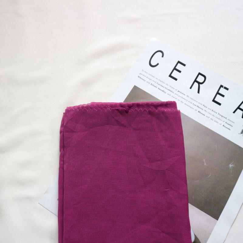 Bella Square Lasercut premium | hijab potton lasercut | pollycotton-LC magenta