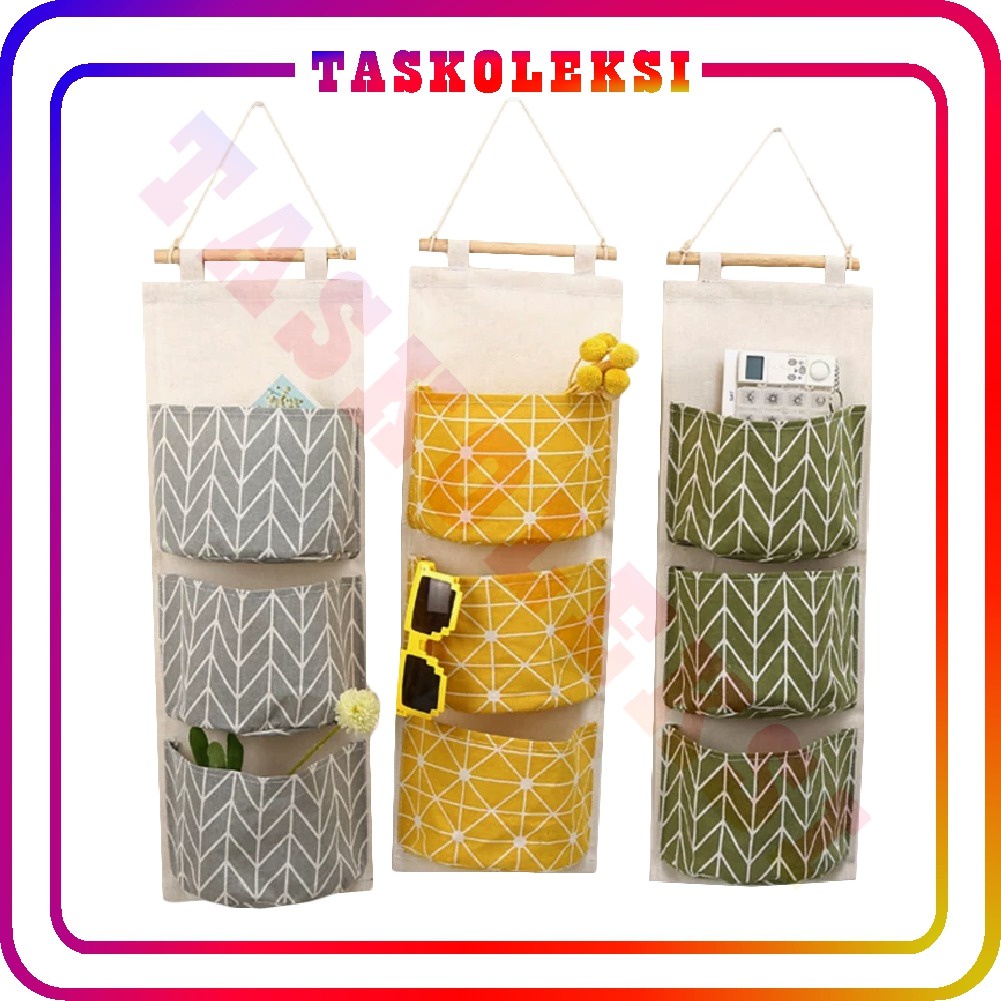 ☛TK☚ R506 STORAGE BAG GANTUNG 3 SEKAT SERBAGUNA / ORGANIZER GANTUNG 3 SEKAT