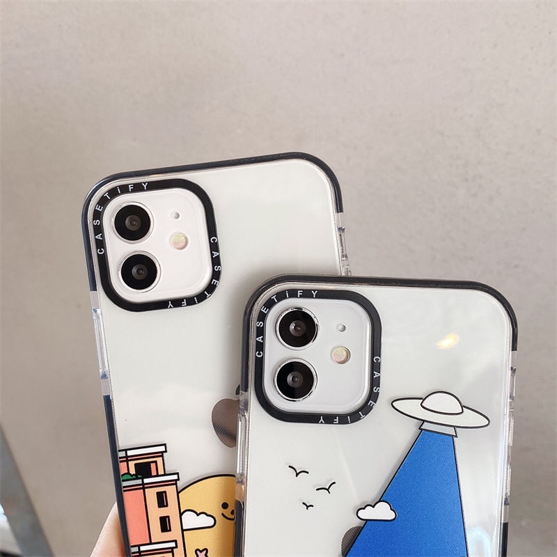 Soft Case Motif Kartun Matahari Untuk iPhone 11 / 12 / 13 Pro Max 7 / 8 Plus / X / XR / Xs Max