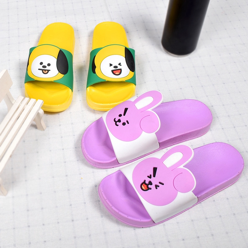  Sandal  Selop  Kpop BTS bt21  Kartun untuk Indoor Musim 