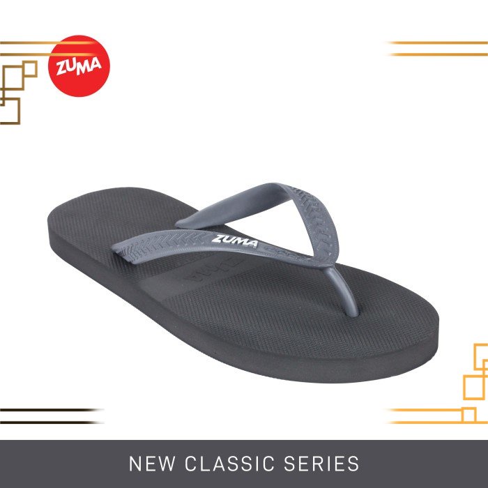 Zuma Men Classic 27/Sandal Jepit Pria Santai Karet - Abu Abu