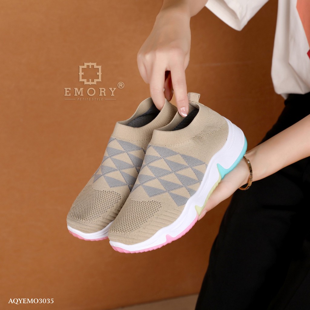 IMPORT ORIGINAL EMORY AQYEMO-3035BL sepatu sneaker sneakers shoes wanita cewek batam Hitam Beige