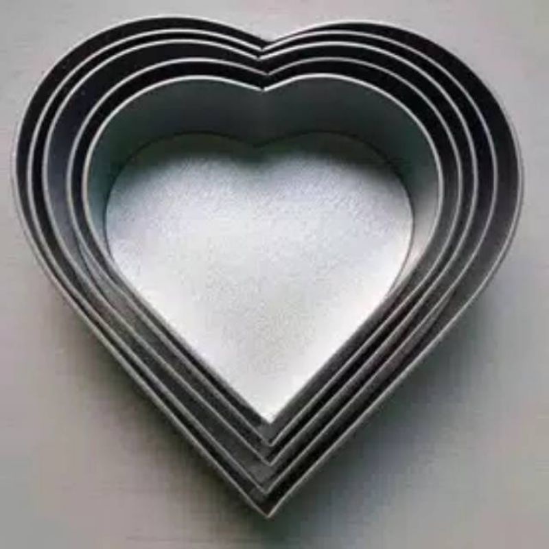 Loyang hati/Loyang love set isi 5 bahan galvalum