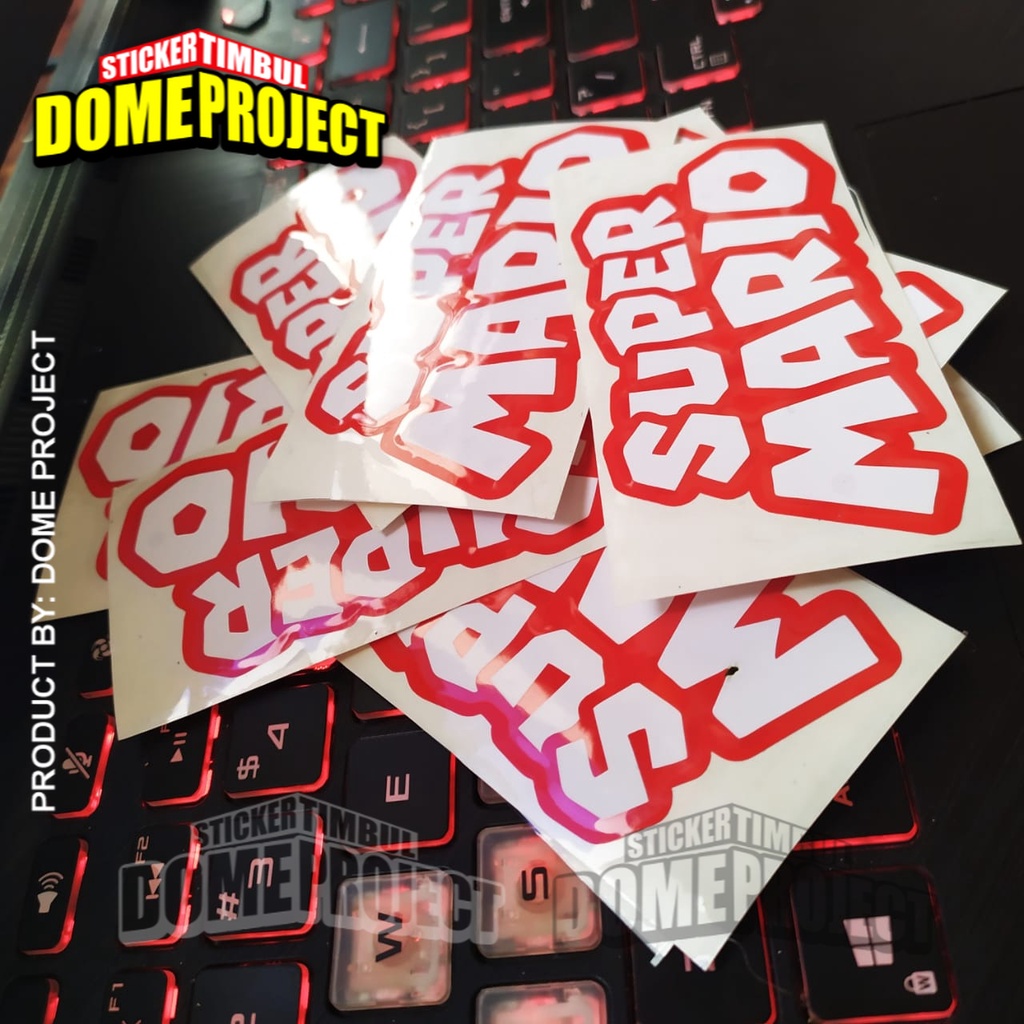 CUTTING STIKER SUPER MARIO STIKER MOBIL STIKER AKSESORIS SEPEDA MOTOR